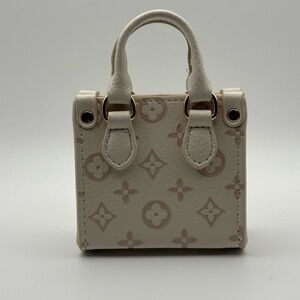 Chic Cream Patterned Mini Bag